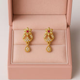 Zircon Earring-123 (Maroon)